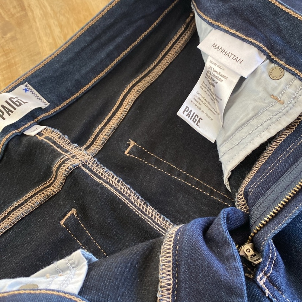 Paige Manhattan  Dark wash Bootcut Jeans Sz 27 ECU - Picture 6 of 10